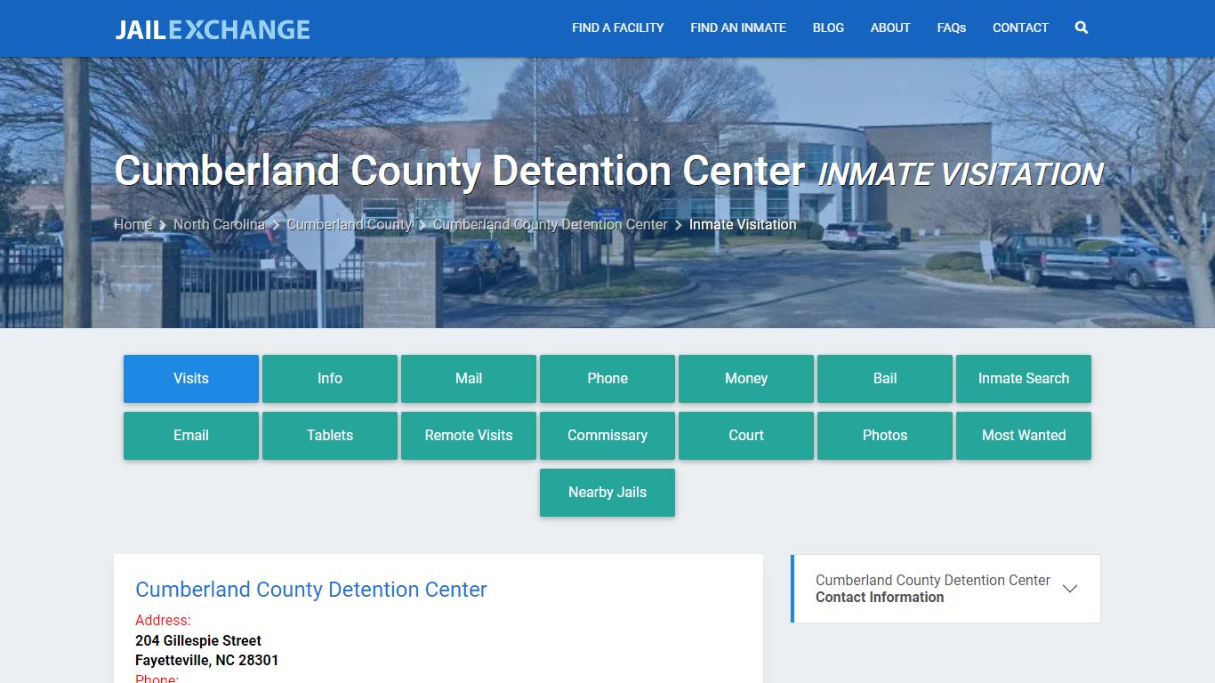 Inmate Visitation - Cumberland County Detention Center, NC - Jail Exchange